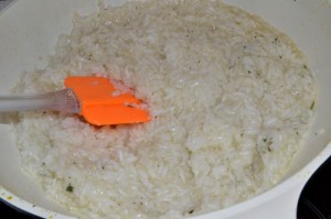 ОРИЗ С ГЪБИ И СПАНАК НА ТИГАН
