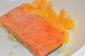 сьомга с портокали и шафран