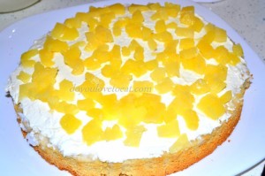 торта с кокос и ананас